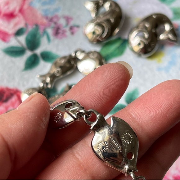 TRIFARI | Vintage | Silver Tone Fish Southern Theme Earrings Necklace Set 18" - Picture 4 of 12